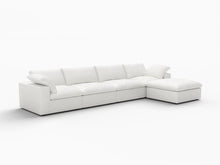 Load image into Gallery viewer, Two Piece Living Room Set Blend Modular Sofa With Ottoman Storage - White
