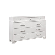 Load image into Gallery viewer, Solid Wood Mirrored Nine Drawer - White
