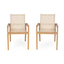 Load image into Gallery viewer, Belfast - Dining Chair With Acacia Wood Frame And Mesh Seating (Set of 2)

