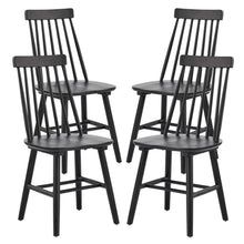 Load image into Gallery viewer, Solid Wood Windsor Back Dining Side Chairs (Set of 4) - Black
