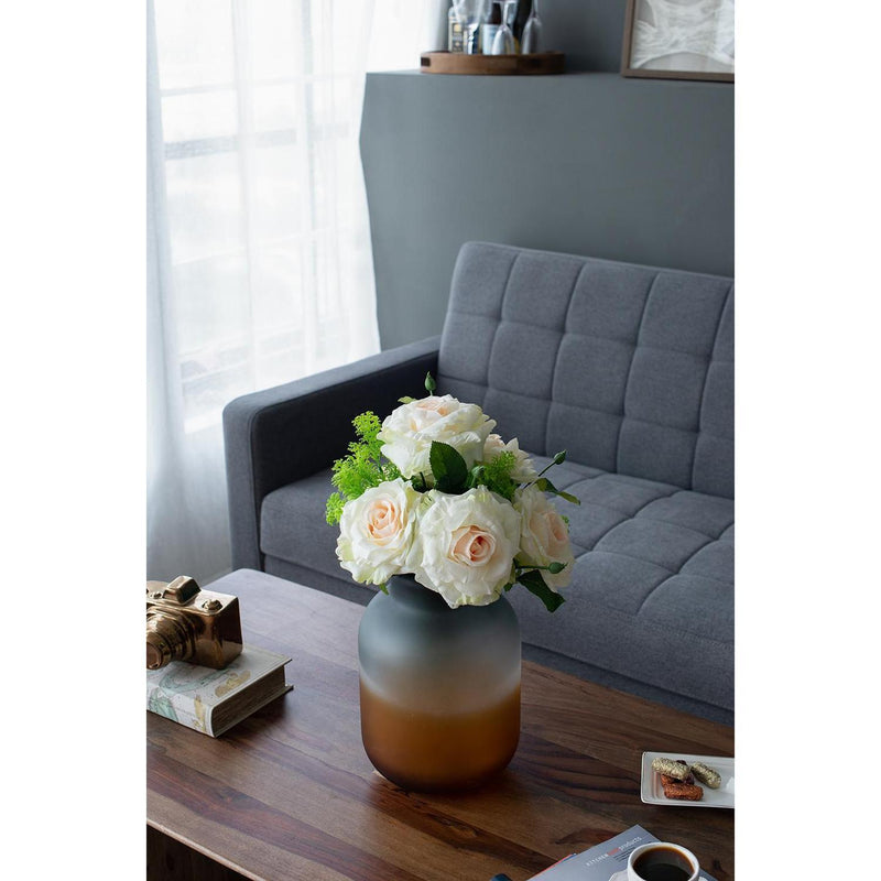 Ombre Round Table Vase (574234) - Charcoal / Orange