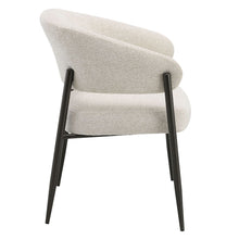 Load image into Gallery viewer, Jirina - Chenille Arm Chair With Metal Legs (Set of 2) - Beige &amp; Black
