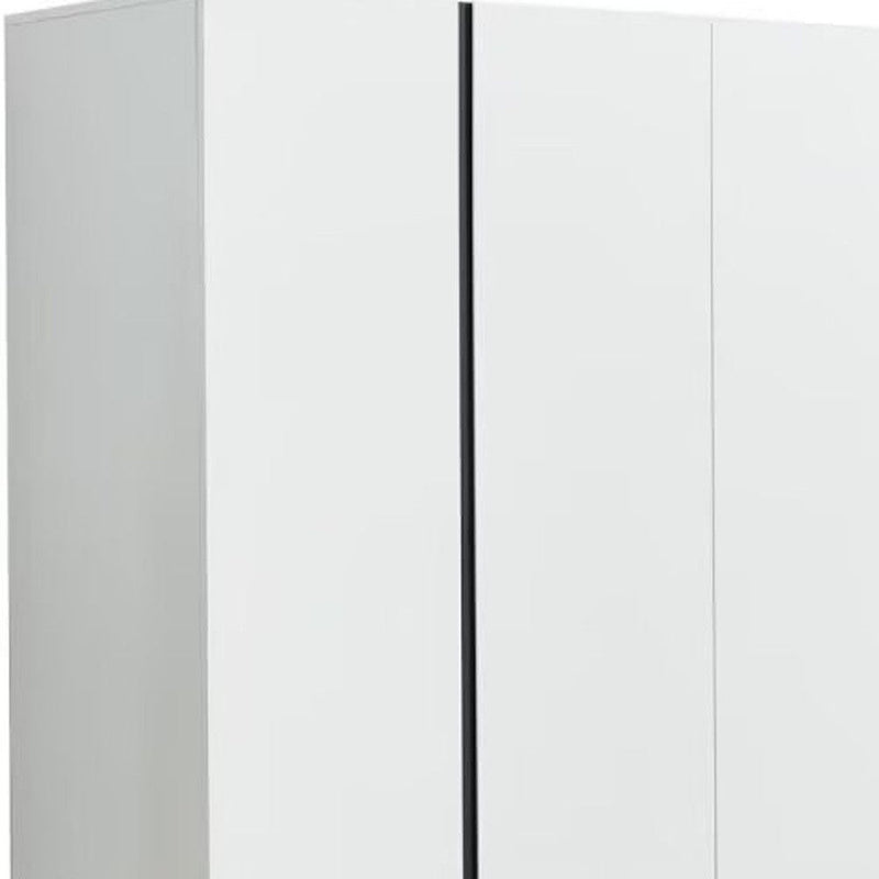 74" Four Door Four Drawer Combo Dresser - White And Black