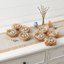 Load image into Gallery viewer, Decorative Birds Nests With Eggs Sculptures (Set of 8) - Brown / Brown
