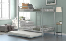 Load image into Gallery viewer, Twin-Over-Twin Metal Bunk Bed With Trundle,Can be Divided into two beds,No Box Spring needed ,White ( old sku: MF194806AAN )
