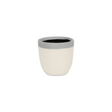 Load image into Gallery viewer, Crackle Round Pot Planter - Gray / Ivory
