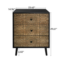 Load image into Gallery viewer, 3 Drawer Cabinet, Suitable For Bedroom - Black
