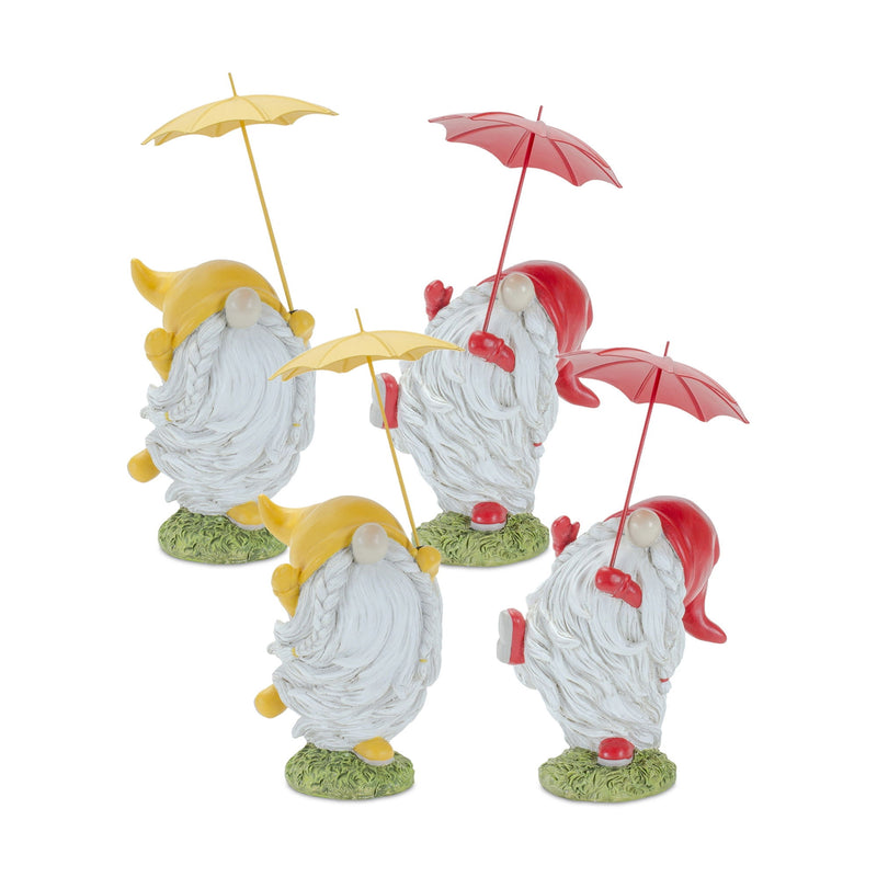 Poly Standing Gnome Tabletop Sculpture (Set of 4) - Yellow