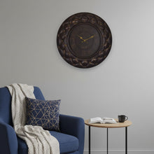 Load image into Gallery viewer, Heavy Duty Plastic Silent Analog Round Wall Clock - Brown / Gold
