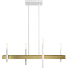 Load image into Gallery viewer, 24" Four Light Dimmable Chandelier With Shades - Brass
