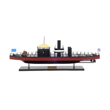 Load image into Gallery viewer, Hand Painted 1862 USS Monitor Model Boat - Black / Red
