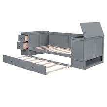 Load image into Gallery viewer, Daybed With Storage Arms, Trundle And Charging Station
