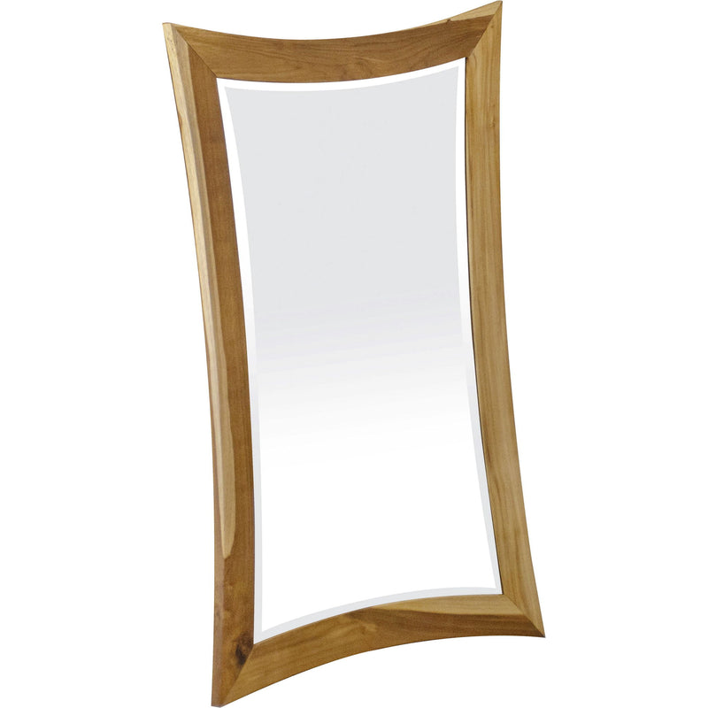 35" Abstract Framed Bathroom Vanity Mirror - Brown