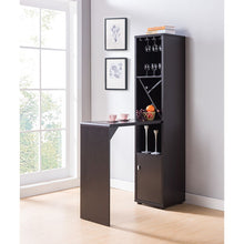 Load image into Gallery viewer, Bar Cabinet, Extended Table Kitchen Cabinet With Wine Bottle Compartment &amp; Open Shelving - Red Cocoa
