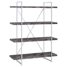 Load image into Gallery viewer, Herringbone - Bookcase With Full Length Shelf - Gray
