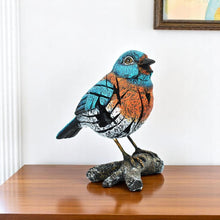 Load image into Gallery viewer, Bird Tabletop Sculpture - Blue / Orange / White
