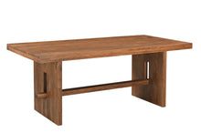 Load image into Gallery viewer, 75" Solid Wood Trestle Base Dining Table - Brown

