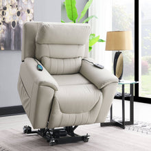 Load image into Gallery viewer, Marsha - Power Recliner With Lift &amp; Massage - Light Gray
