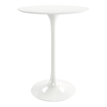 Load image into Gallery viewer, Rounded Fiberglass And Metal Bar Table - White
