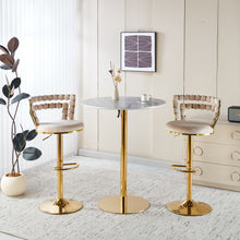 Load image into Gallery viewer, Modern Bar Chair With Iron Tube Legs, Soft Cushions And Comfortable Backrest (Set of 2)
