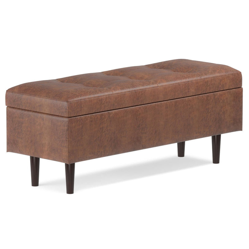 48" Upholstery Storage Ottoman - Brown