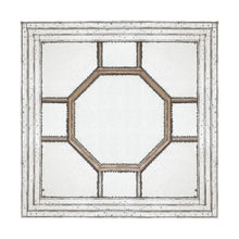 Load image into Gallery viewer, Antique Style Decorative Square Wall Mirror With Mirrored Frame, Wall Decor For Living Room Entryway, Console Lean Against Wall - Silver
