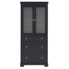 Load image into Gallery viewer, Freestanding Tall Bathroom Cabinet With Adjustable Shelves, Drawers, Soft Close Glass Doors
