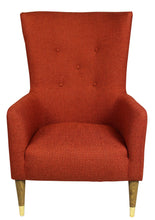 Load image into Gallery viewer, Solid Color Lounge Chair - Orange And Natural
