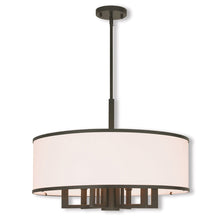Load image into Gallery viewer, 20" Seven Light Dimmable Chandelier With Shades - Bronze
