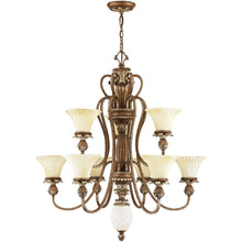 Load image into Gallery viewer, Ten Light Metal Dimmable Chandelier With Shades - Bronze
