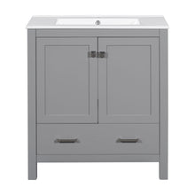 Load image into Gallery viewer, Bathroom Vanity With Single Sink, Combo Cabinet Undermount Sink, Bathroom Storage Cabinet With Two Doors And A Drawer, Soft Closing, Multifunctional Storage, Solid Wood Frame
