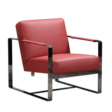 Load image into Gallery viewer, Genuine Leather Arm Chair - Red And Black

