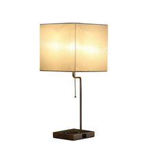 Load image into Gallery viewer, Bedside Table Lamp With Gray Square Shade - Gray
