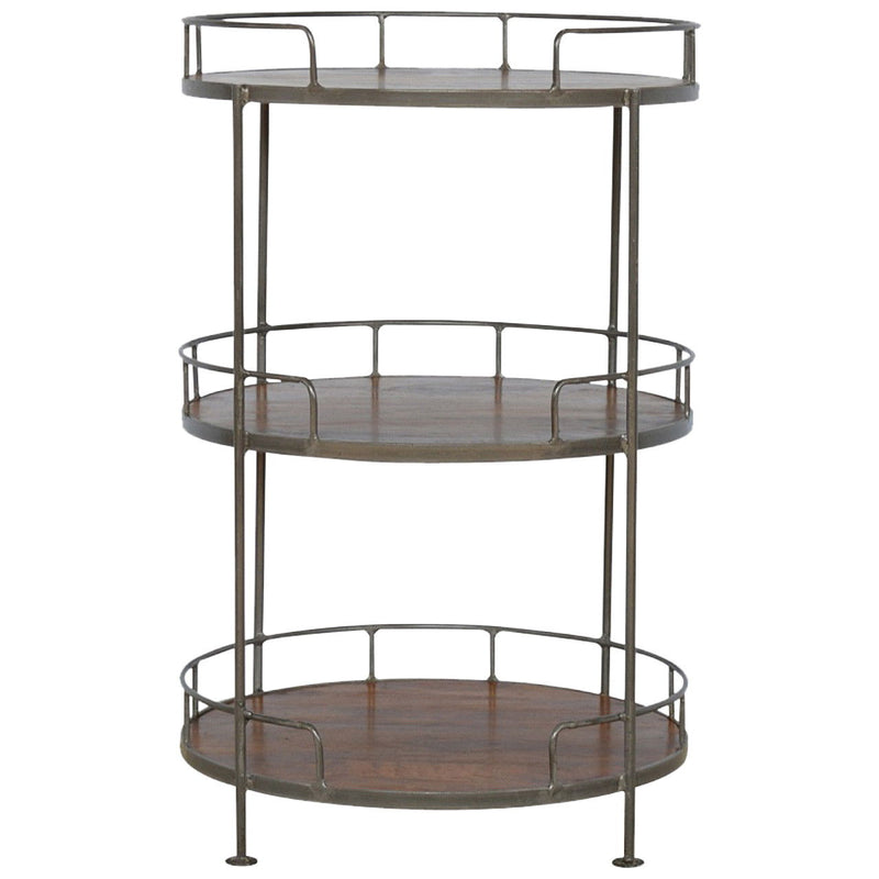 Solid Wood Wood End Table With Drawer Shelf (719338) - Brown