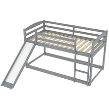 Load image into Gallery viewer, Twin over Twin Bunk Bed with Convertible Slide and Ladder , Gray(Old SKU:WF281725AAE)
