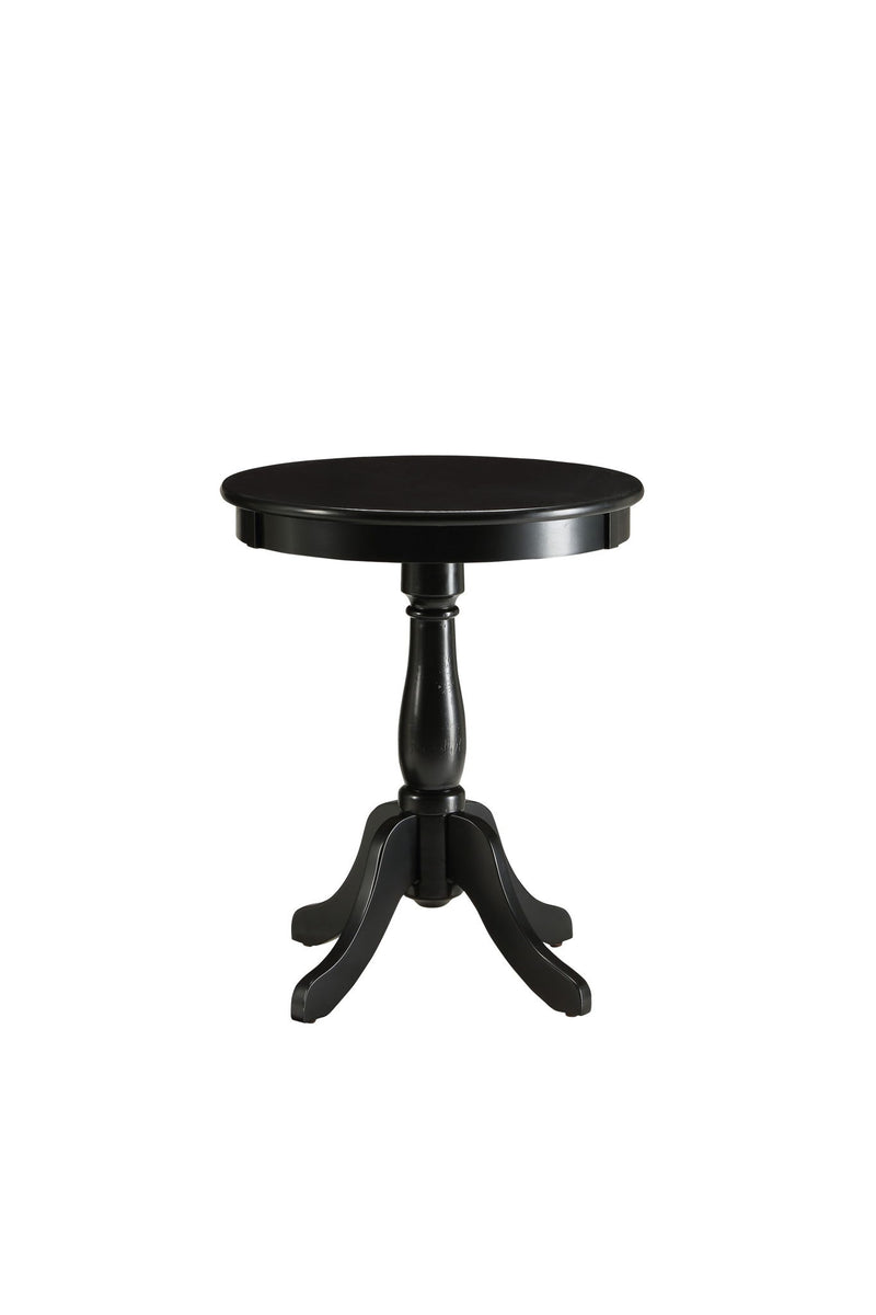 18" Round End Table - Black