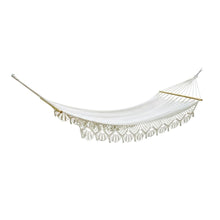 Load image into Gallery viewer, Single Spreader Bar Hammock With Lace - Ivory
