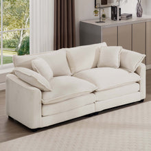 Load image into Gallery viewer, Modern 2 Seater With 4 Pillows, Upholstered Deep Seating Loveseat
