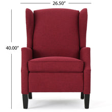 Load image into Gallery viewer, Westeros Wing Back Fabric Upholstered Recliner
