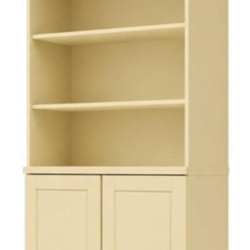 Solid Wood Adjustable Six Tier Library Bookcase With Two Doors (745684) - Yellow