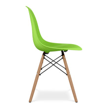 Load image into Gallery viewer, Heavy Duty Plastic And Wood Dining Side Chair - Green
