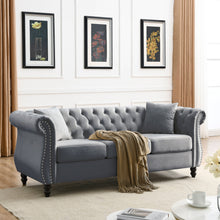 Load image into Gallery viewer, Chesterfield Sofa With Rolled Arms And Nailhead Trim
