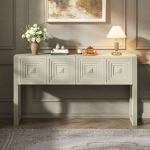 Load image into Gallery viewer, Geometric Carved Console Table With 3 Soft Close Drawers
