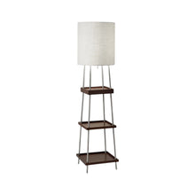 Load image into Gallery viewer, Column Floor Lamp With Drum Shade - Brown White
