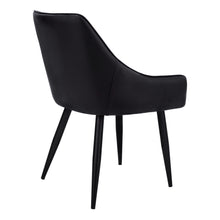 Load image into Gallery viewer, Tufted Faux Leather Dining Arm Chairs (Set of 2) - Black
