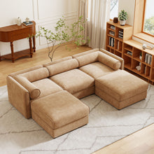 Load image into Gallery viewer, Contemporary Elegant Sofa With Storage And Ottoman
