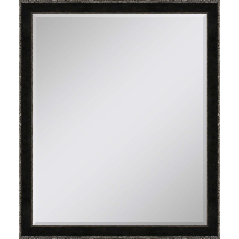 32" Wood Accent Mirror - Dark Brown