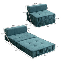 Load image into Gallery viewer, Folding Sofa With Removable Back Cushion, Convertible Futon Sleeper Chair
