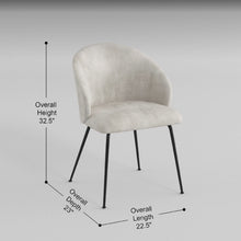 Load image into Gallery viewer, Velvet Upholstery Side Chairs 2 Piece Set With Metal Legs Modern Home Furniture - Beige
