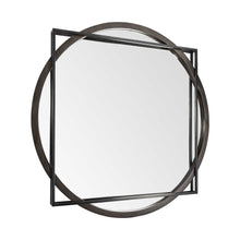 Load image into Gallery viewer, 46" Abstract Metal Framed Accent Mirror - Black
